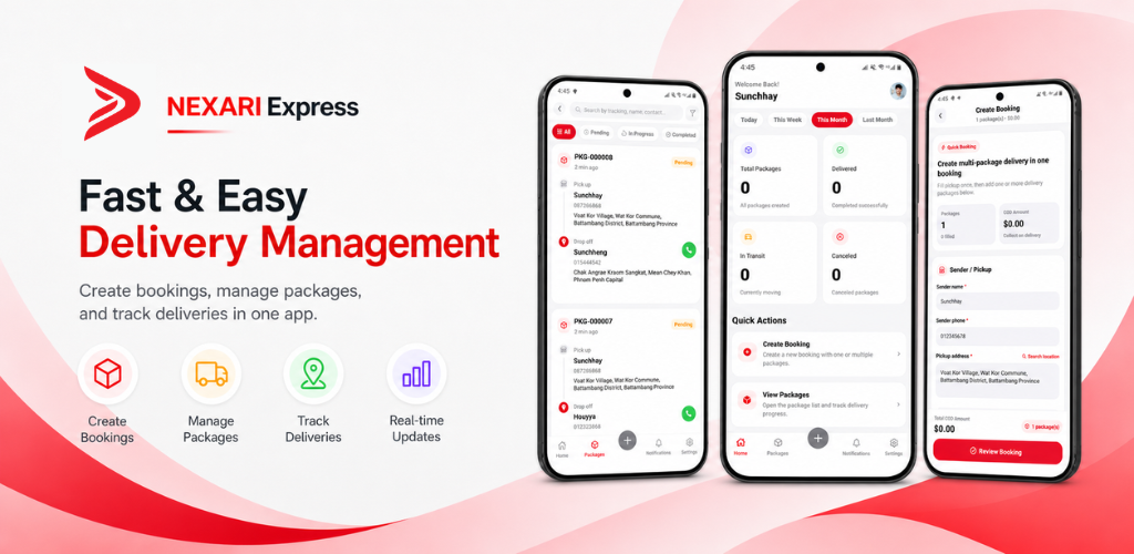 Nexari Express delivery management platform preview